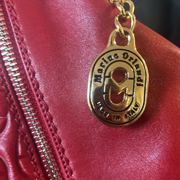 Beautiful red Leather Bag Made in Italy - Picture 5 of 11